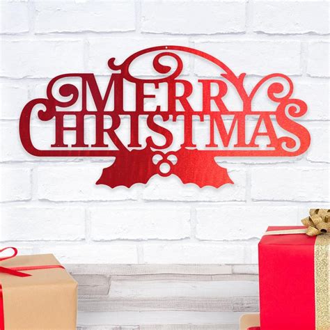 Personalized Metal Christmas Wall Art 